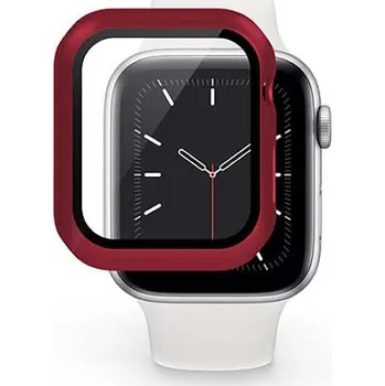 Chytré hodinky Epico Glass Case Apple Watch SE/Series 4/5/6 - 44mm - červená
