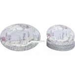 HOME ELEMENTS Dortový set: dortový talíř, 6 x talíř, dortová lžíce, Levandule