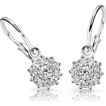 Náušnice CUTIE Dětské náušnice bílé zlato