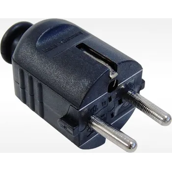 Elektrická zásuvka vidlice REV černá přímá