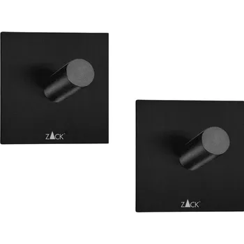 Držák na ručník Háček na ručník 4 cm, sada 2 ks, černá, nerezová ocel, Zack - doprava zdarma od 2999 Kč