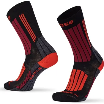 Pánské ponožky Moose Zimní běžecké celoelastické ponožky KATLA Merino Barva: Červená, Velikost: XXL