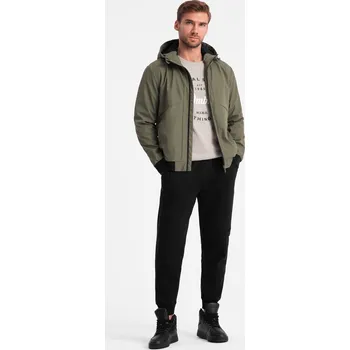 Pánská casual bunda Pánská bunda OMBRE OM-JANP-0149 OLIVE XXL