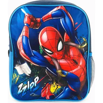 Školní batoh Setino Školní taška Spiderman modrá Jedna Kapsa