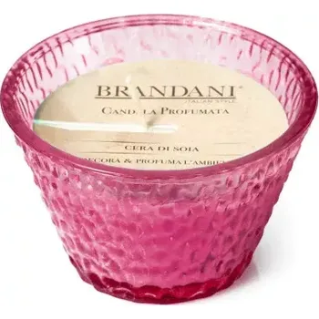 Svíčka Vonná sojová svíčka ve skle LOVE fuchsiová Brandani (Barva-fuchsiová)