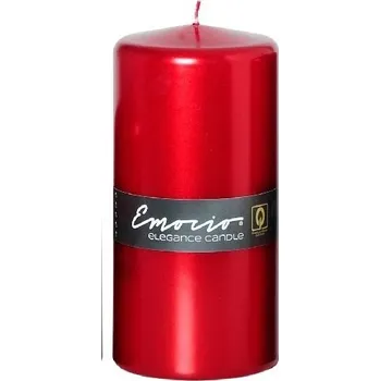 Emocio Elegance Válec, Metal červená svíčka, 100x200mm 1160 gram