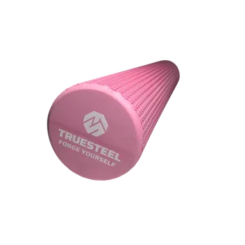 Pěnový válec TRUESTEEL Masážní válec - Foam roller 90 cm Růžový