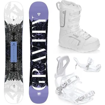 Snowboarding Gravity Trinity 24/25 snowboard + Raven Fastec FT360 white vázání + Raven Pearl white boty 148 cm + S (EU 35-40) + DÁREK + Doprava ZDARMA