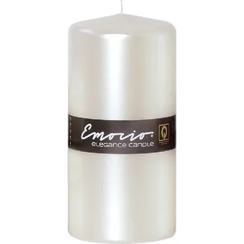 Emocio Elegance Válec, Perla bílá svíčka, 100x200mm 1160 gram