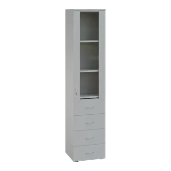 Šatní skříň LE - 44 skříň léková prosklená, pravá, šedá