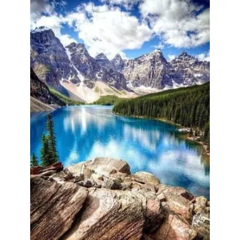 Diamantové malování Diamantové malování/Huacan - Jezero v horách II