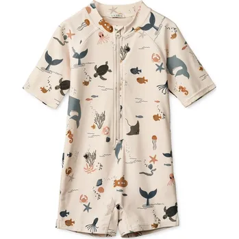 Hračka na písek LIEWOOD Max Plavkový overal s krátkým rukávem Sea Creature/Sandy Velikost (od výrobce): 80