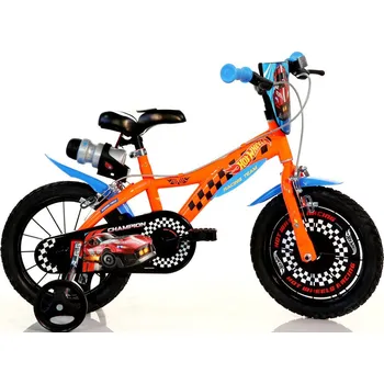 Dětské kolo KUBIsport 05-CSK5143K/HW Dino bikes 614 HOT WHEELS 14" chlapecké kolo + ECO Taška z recyklované bavlny v hodnotě 119,-