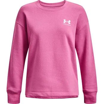 Dámská mikina Dámská Mikina UNDER ARMOUR RIVAL FLEECE OVERSIZE CREW 1369423-659 – Růžová L