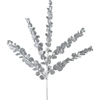 Vánoční dekorace ArtFir Vánoční větvička 25 | stříbrná 68 cm