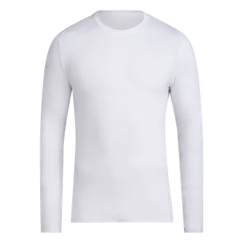 Pánské tričko Adidas Teamsport Techfit dlouhý rukáv bílá UK S