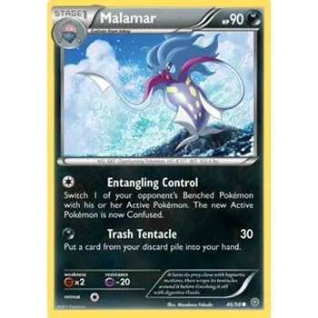 Sběratelská karetní hra Pokémon AOR 046/098 Malamar - Ancient Origins Stav: Excellent, Verze: NORMAL