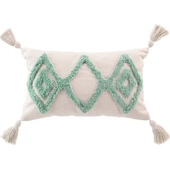 Dekorativní polštářek Douceur d'intérieur Dekorační polštář s prošívaným vzorem ATHENA, 30 x 50 cm, zelený