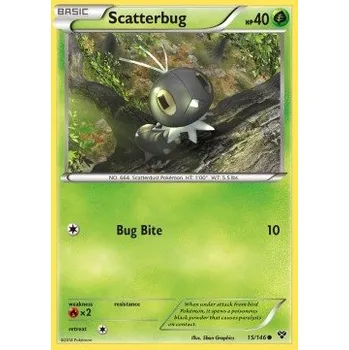 Sběratelská karetní hra Pokémon XY 015/146 Scatterbug - XY Stav: Excellent, Verze: NORMAL