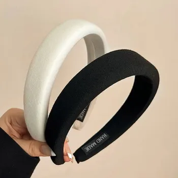 Čelenka Elastická čelenka do vlasů vintage styl | dámská čelenka, vlasové doplňky - bílá černá