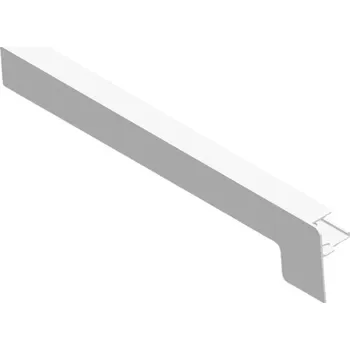 Parapet Koncovka z Alu 300 /25 mm, pro montáž před omítkou - bílá, levá