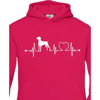 Chlapecká mikina Dětská mikina Maďarský ohař tep, Barva Purpurová, Velikost 122-128, Canvas Dětská mikina Bezvatriko.cz 1170