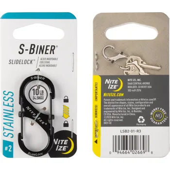 pomocná karabina Nite Ize S-Biner SlideLock #2 černá (Karabina Nite Ize S-Biner SlideLock Nite Ize S-Biner SlideLock #2 černá)