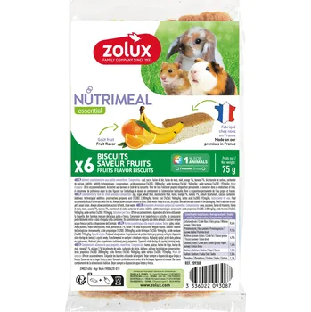 Krmivo pro hlodavce Zolux S.A.S. Poch. NUTRIMEAL Cookies hlodavci pomer.banán 6ks