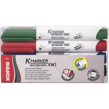 Popisovač Kores K-Marker Whiteboard - sada 4 ks / kulatý hrot