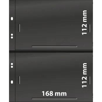 Sběratelství Lindner Multi Collect - 2 kapsy (168 x 112 mm) Varianta: černá