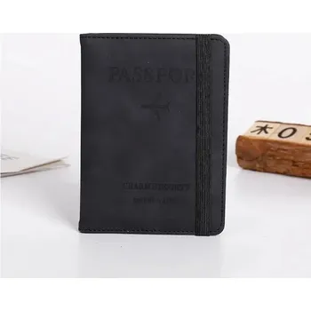 Cestovní taška Elegantní obal na cestovní pas - černá