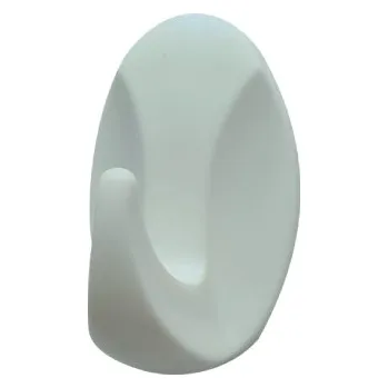 Věšák Háček samolepící QF typ 2, plast, šedý, 2ks bílo-béžový