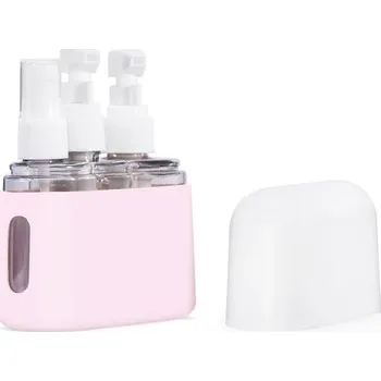 Cestovní silikonové lahvičky s pumpičkou | cestovní doplňky, prázdné lahvičky - 3v1-růžová