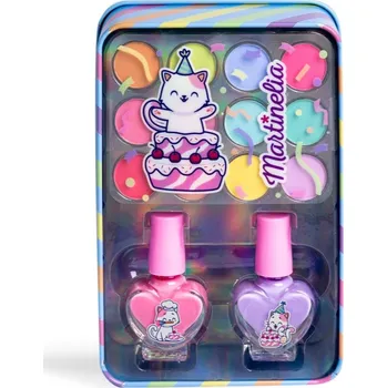 Kosmetická sada Martinelia Yummy oční stíny 12 ks + lak na nehty 2 ks + plechový box 1 ks