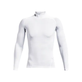 Pánské tričko Under Armour Armour HG Armour Comp Mock LS bílá UK L