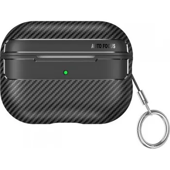 Pouzdro na mobilní telefon Obal se vzorem karbonových vláken pro AirPods Pro 2 - černý