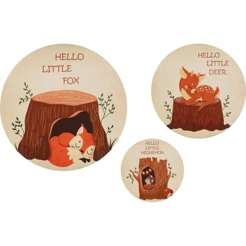 Keramický dřez 4Living Kulaté obrázky se zvířátky do dětského pokoje, 3 ks,