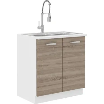 Kuchyňská skříňka Falco Kuchyňská skříňka Dalton 80-ZL-2F-ZB bílá/dub sonoma truffle