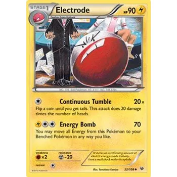 Sběratelská karetní hra Pokémon ROS 022/108 Electrode - Roaring Skies Stav: Excellent, Verze: NORMAL