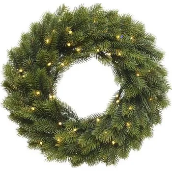Věnec Vánoční dekorace věnec s LED osvětlením, 8x40 cm