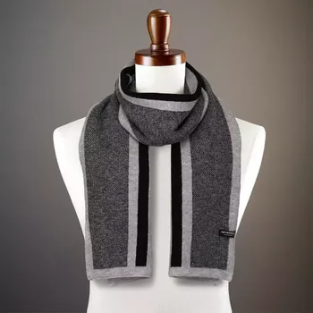Šála Peterson Pánská šedobílá teplá zimní šála 180x30 cm