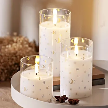 Svíčka Weltbild LED Svíčky ve skle Nebe, sada 3 ks 493315