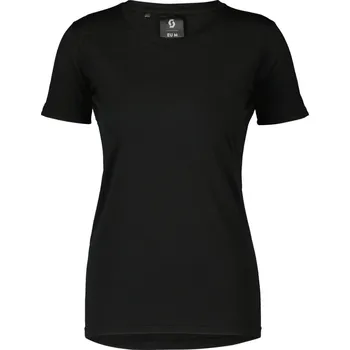 cyklistický dres SCOTT Cyklistické triko s krátkým rukávem - TEE COMMUTER MERINO W - černá