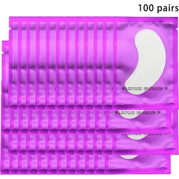 Péče o oční okolí Hydrogelové oční masky pro prodloužení řas | kosmetika, péče o oči - A-100 párů--fialová