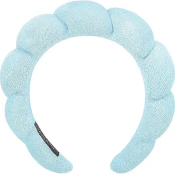 Čelenka Retro látková čelenka na make-up | vlasový doplněk, čelenka pro ženy - Ručník světle modrý