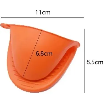 Chňapka Silikonové protiskluzové kuchyňské chňapky | tepelně odolné chňapky - 2 ks oranžové
