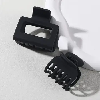 Střední módní sponky na vlasy | dámské vlasové doplňky | účesové sponky 3 ks - F černá L černá