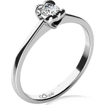 Šperk Couple, Sophia – zásnubní prsten z bílého zlata se zirkonem, vel. 51, prům. 16.2 mm, 585-68-1-4038.1B00.0.51.001