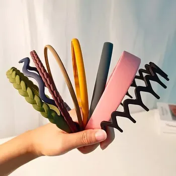 Čelenka Čelenky na vlasy bez skluzu pro ženy i muže | unisex čelenky 8 ks - černá růžová