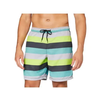 Pánské plavky 2188/Firefly pánské koupací šortky Ronny, Green Stripe, L